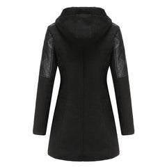 Women Hooded Woolen Coat