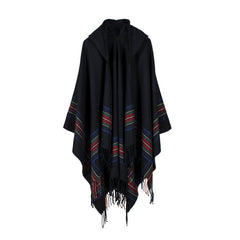 Thick Color Stripes Cashmere Jacquard Shawl