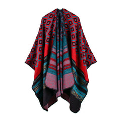 Rhombus Color Stripes Shawl