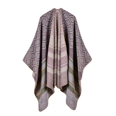 Rhombus Color Stripes Shawl