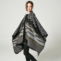 Rhombus Color Stripes Shawl