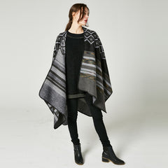 Rhombus Color Stripes Shawl