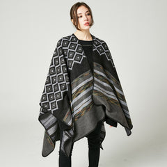 Rhombus Color Stripes Shawl