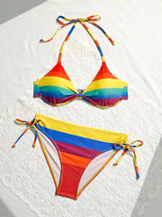 Rainbow Series Halter Strap Sexy Bikini