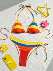 Rainbow Series Halter Strap Sexy Bikini