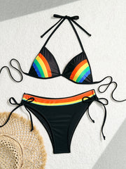 Rainbow Series Halter Strap Sexy Bikini