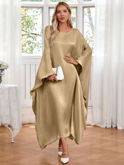 Women Batwing Sleeve Loose Robe Dress