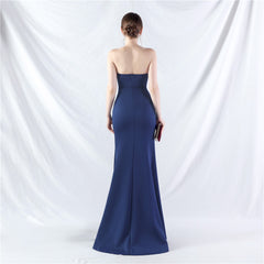 Elegant Boning Corset High End Satin Evening Dress