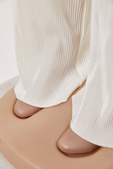 Women High Rise Wide Leg Pleated Casual Pants