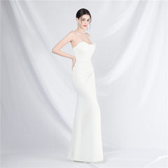 Elegant Boning Corset Vest Split Camisole Evening Dress