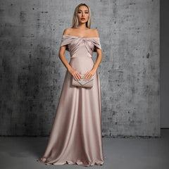 Off Shoulder Sexy Twisted Evening Dress