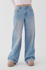 Washed Out Vintage High Waist Denim Jeans