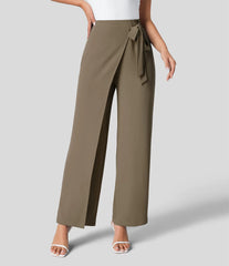 Women Casual Texture Wide Leg Trousers