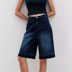 Retro Loose High Waist Casual Denim Shorts