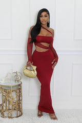 One Shoulder Mesh Halter Sheath Dress