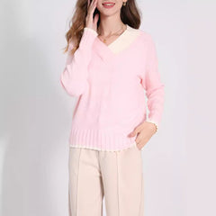 Pink Classic Loose Soft Glutinous Pullover