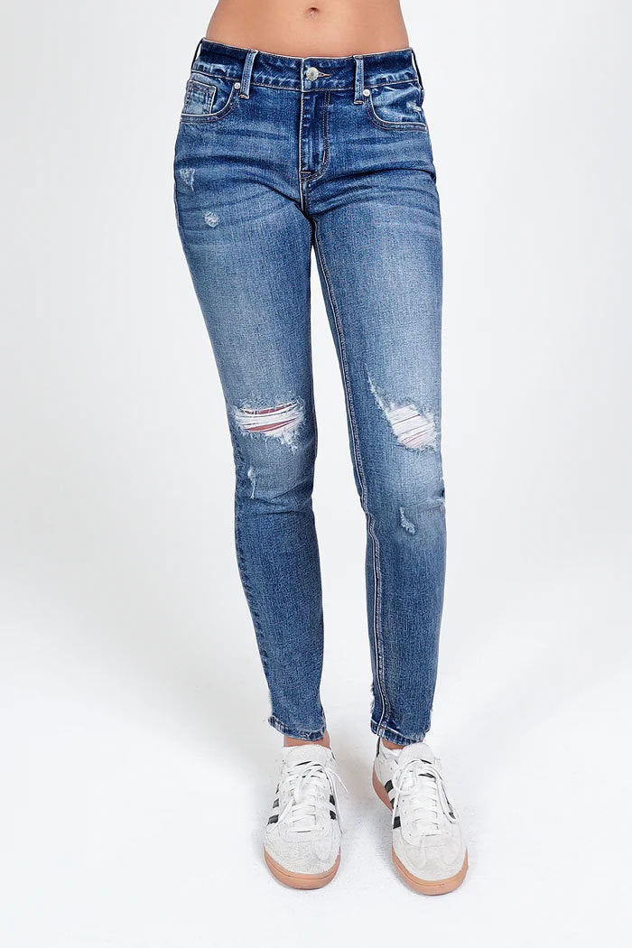 Ripped High Waist Elastic Slim Fit Jeans