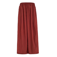 Thin Elastic Waist Drooping Wide Leg Pants