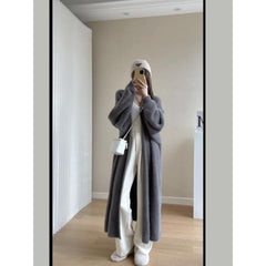 Long below the Knee Mink Knitted Cardigan