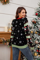 Women Loose Jacquard Christmas Sweater