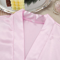 Autumn Pink Artificial Silk Feather Pajamas Two Piece Sets