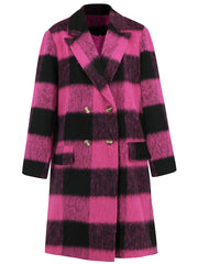 Winter Long Plaid Double Sided Woolen Coat