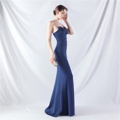 Elegant Off Shoulder Tube Top Satin Evening Dress