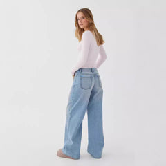 Washed Out Vintage High Waist Denim Jeans