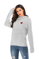 Long Sleeve Knitted Valentine Day Pullover