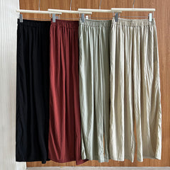 Thin Elastic Waist Drooping Wide Leg Pants