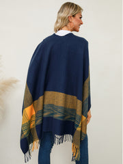 Autumn Winter Cashmere Knitted Cape Cloak Shawl