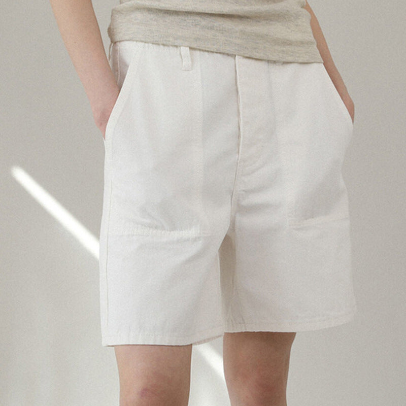 Japanese Pure Cotton Thin High Waist Loose Shorts