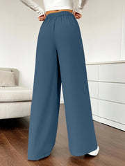 Elegant High Waist Wide Leg Casual Pants