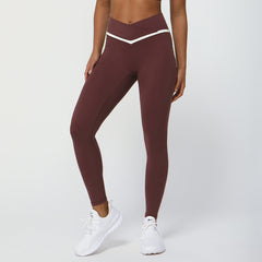 Contrast Color Cross V Yoga Pants