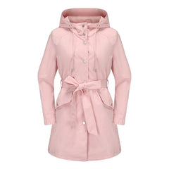 Hooded Waterproof Thin Casual Loose Trench Coat