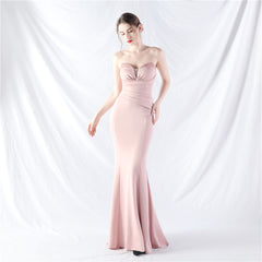 Elegant Sweetheart Satin Beading Formal Dress