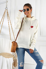 Long Sleeve Knitted Valentine Day Pullover