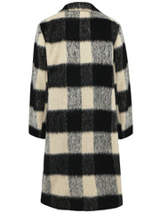 Winter Long Plaid Double Sided Woolen Coat