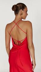 Sexy Sling Backless Gauzy Formal Dress