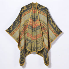 Printed Warm Retro Shawl