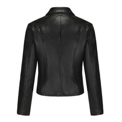 Rivets Thin Leather Jacket