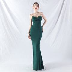 Elegant Sweetheart Satin Beading Formal Dress