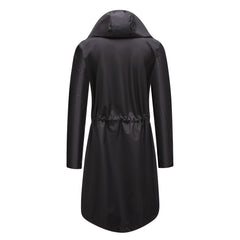 Women Waterproof Hooded Long Casual Trench Coat