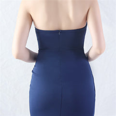 Elegant Boning Corset High End Satin Evening Dress