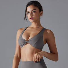 Twisted Nude Feel Breathable Sports Bra