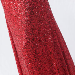 Elegant V-Neck A line Sequined Formal Dress