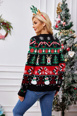 Loose Knitted Christmas Cardigan