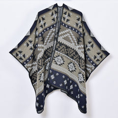 Women Split Jacquard Scarf Shawl