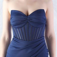 Elegant Boning Corset High End Satin Evening Dress