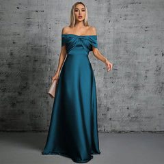 Off Shoulder Sexy Twisted Evening Dress